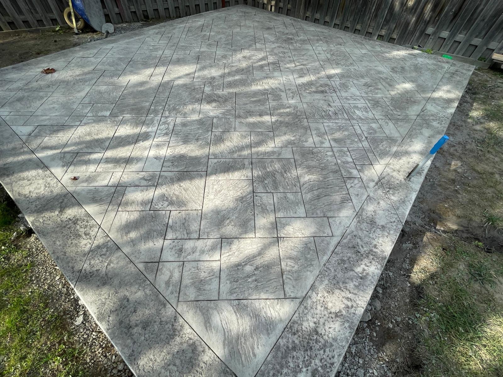 Freshly poured sidewalk