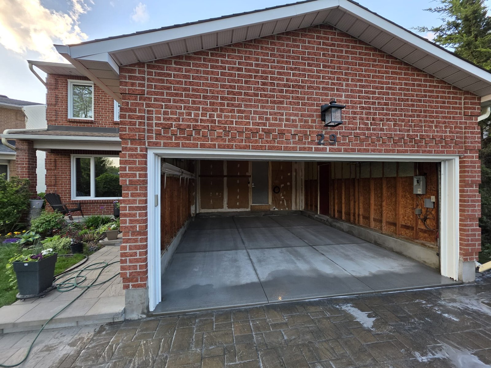 Broom finish concrete texture